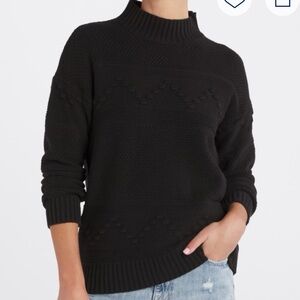 Pink Clover | Solid Mockneck Pullover Sweater